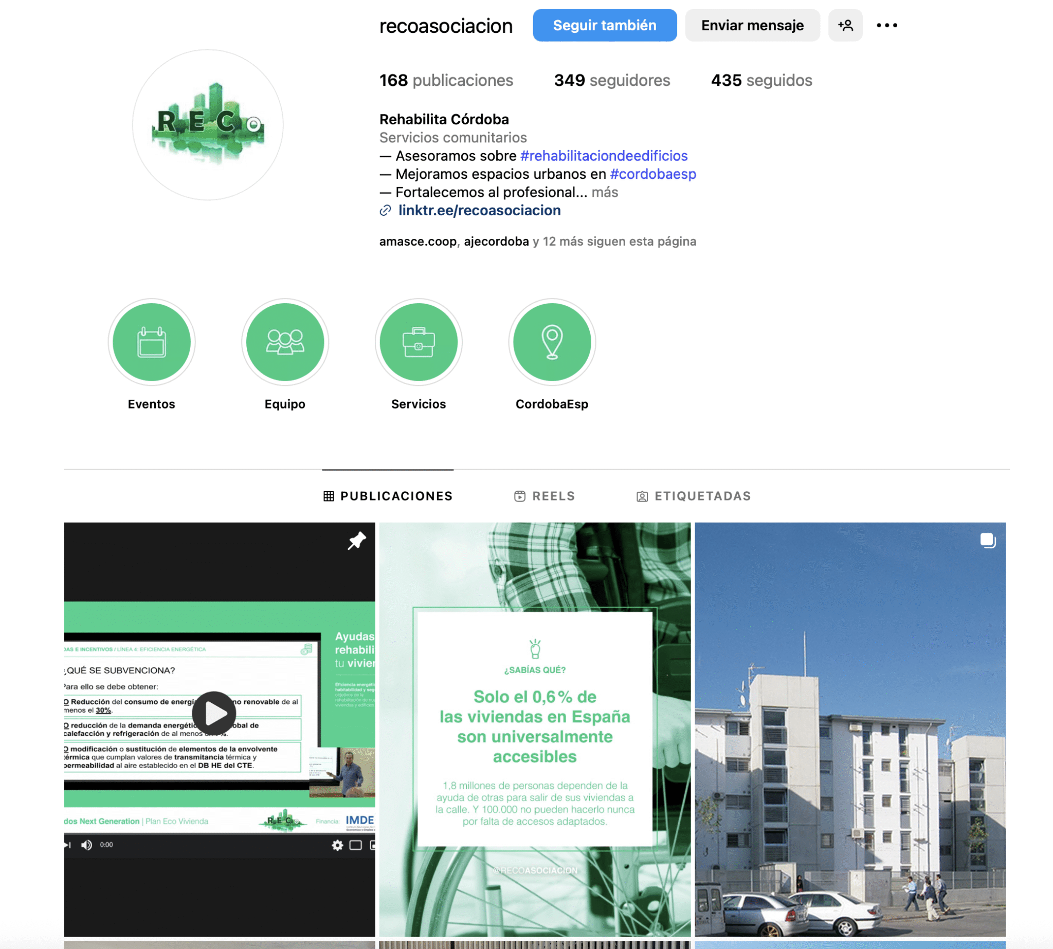 Comunicación Asociación Rehabilita Córdoba ReCo